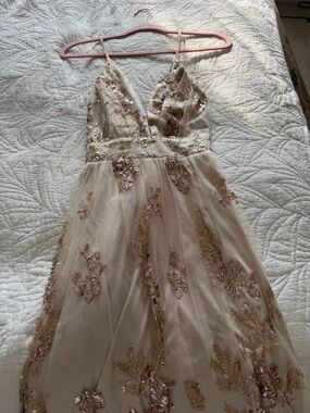 •size large women’s sparkly long flowy dress •selling for $30